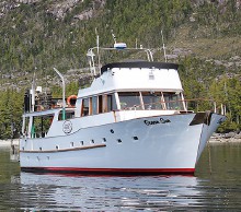 Charter fishing boat at Captain Jim's Adventures