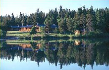 Chaunigan Lake Lodge viewed from the water