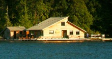 View from water of Coastal Springs Lodge