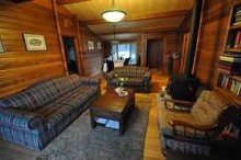 Interior view of guest cabin at Copper Bay Lodge