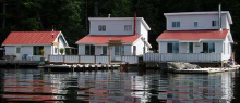 View from water of Duval Point Lodge