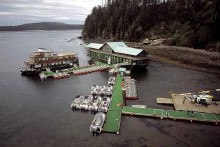 Aerial view of Langara Fishing Adventures