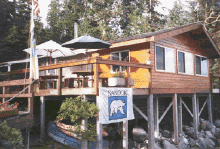 Nanook Lodge guest cabin with deck