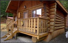 Log guest cabin at Nicholas Dean Lodge