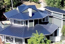 Aerial view of main lodge atNorthwest Fishing Team 