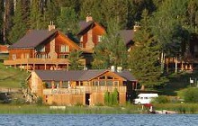 Roche Lake Resort viewed from the lake