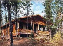 Log guest cabin at Big Sand Lake Lodge