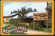 Housekeeping guest cabins at Wekusko Falls Lodge