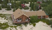 Aerial view of Nueltin Fly In Lodges