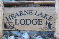 Entrance sign at Hearne Lake Lodge