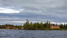 View of Igloo Lake Lodge from the water