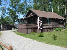Camp Anjigami guest log cabin