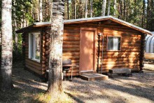 log cabin at Argyle Lake Lodge