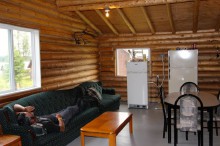 Cabin interior at Asheweig River Camps
