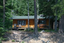 Canoe Canada Outfitters guest cabin in woods
