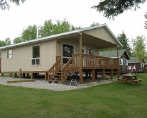 Modern cabin at Darren & Merri's Cedar Lake Camp