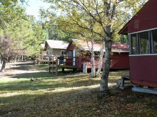 Guest cabins at Goose Bay Camp