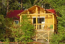 Island 10 Fishing Retreat log guest cabin
