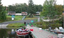 JR's Portage Bay Camp boat docks and cabins