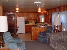 Interior view of cabin at Lakeview Lodge
