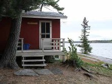 Lake front cabin at New Moon Lodge
