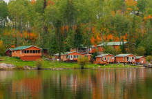 View from lake of Oak Lake Lodge