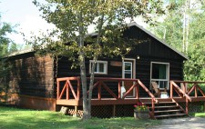 Guest log cabin at Old Post Lodge