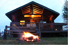 Housekeeping cabin with fire pit at Raleigh Lake Resort & Outposts