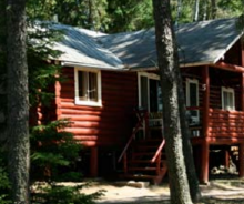 Log  guest cabin at Sabourin Lake Lodge