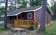 Housekeeping guest cabin at Silv'ry Moon Lodge