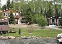 View of Sunset Lodge on Red Lake from the lake
