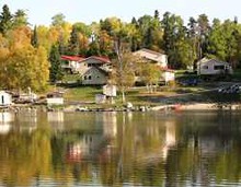 Timberlane Lodge as seen from the lake