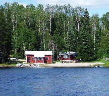 View from the lake of White Sands Camp