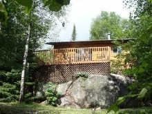 Rustic guest cabin at Williams Lake Lodge