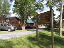 Guest cabins at Witch Bay Camp