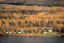 Aerial view of Young Lake Lodge