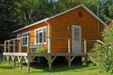 Housekeeping guest cabin with deck at Young's Wilderness Camp