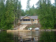 Lakefront cabin at Air Melancon Outfitters