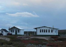 Main lodge and cabins at Leaf River Lodge