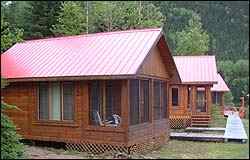 Guest cabins at Moisie-Ouapetec Outfitter