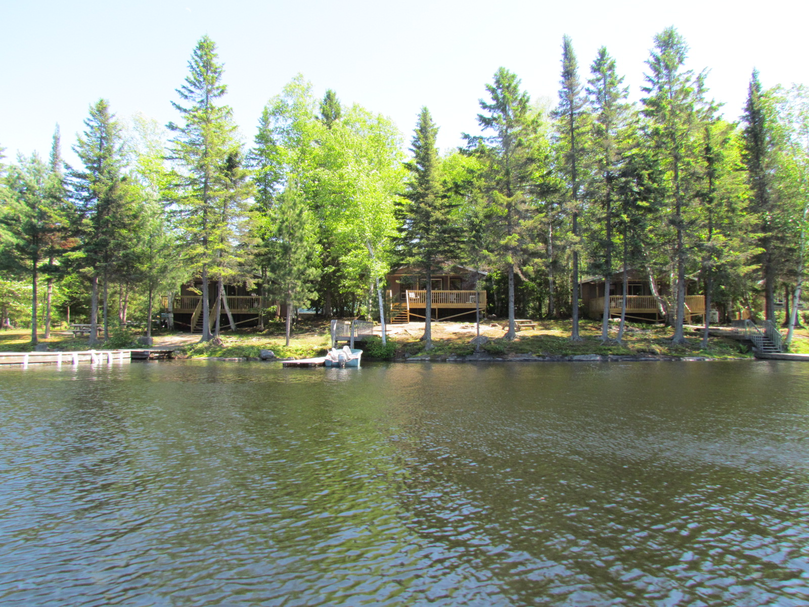 Taggart Bay Lodge viewed from the lake
