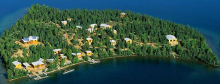 Scott Lake Lodge aerial view