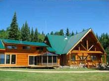 Log main lodge at Smoothstone Lake Lodge