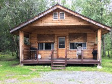 Log guest cabin at T & D Amisk Camp