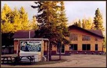 Main lodge building at Thunder Rapids Lodge